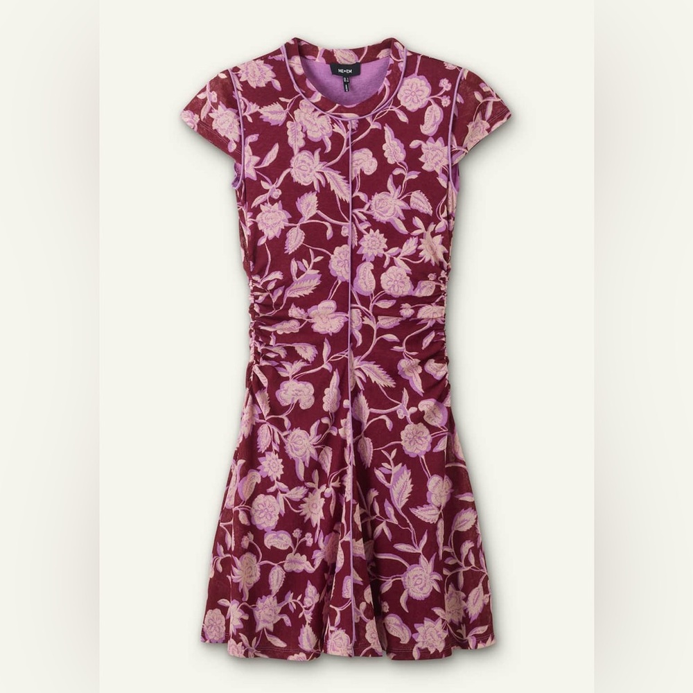 ME+EM Plum Floral Print Dress - Picture 6 of 9